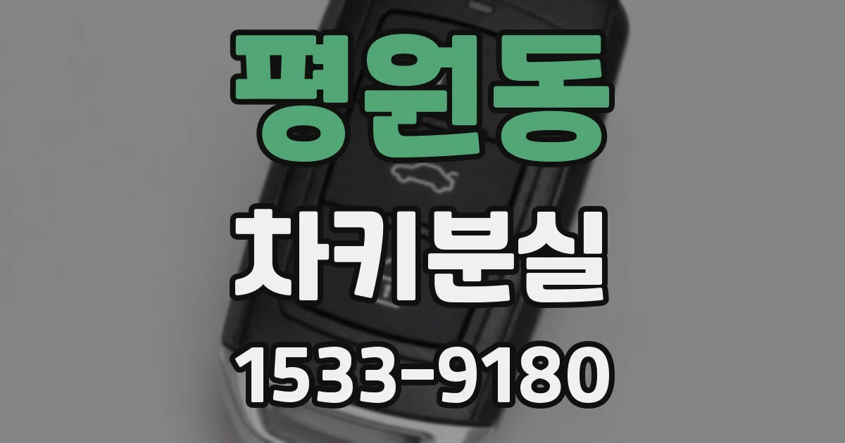 평원동 차키분실
