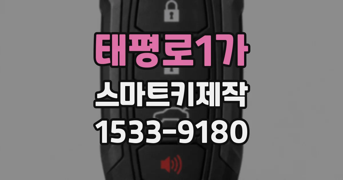 태평로1가 스마트키제작