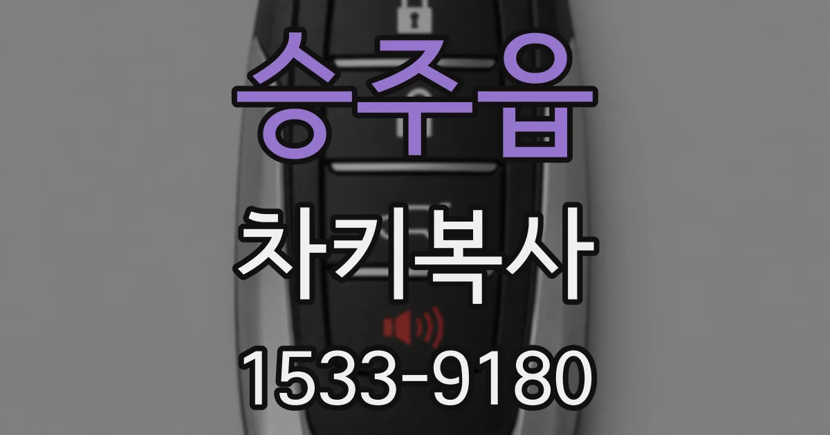 승주읍 차키복사