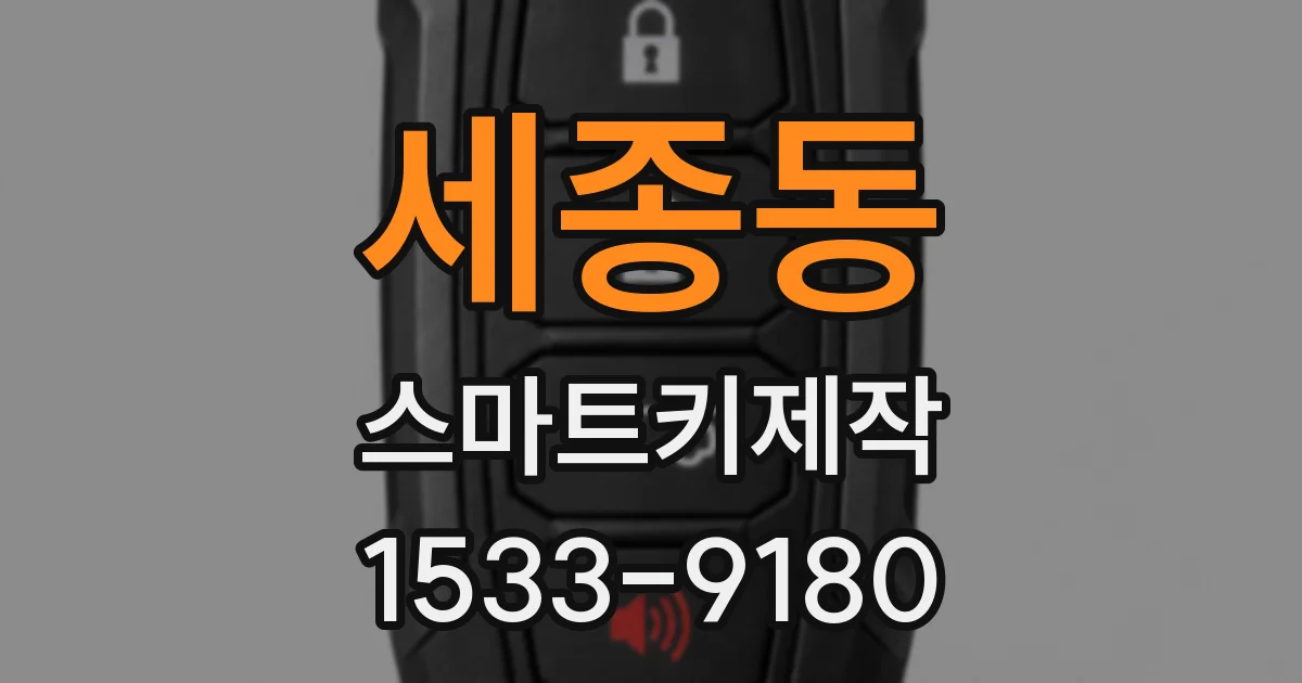 세종동 스마트키제작