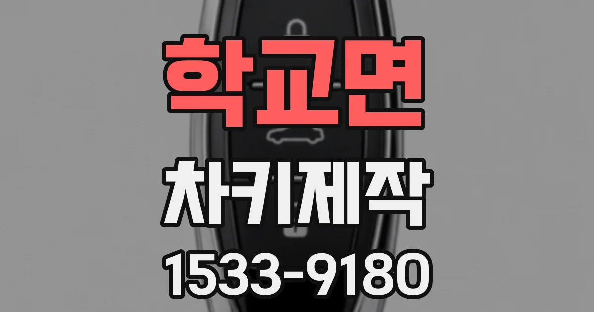 학교면 차키제작