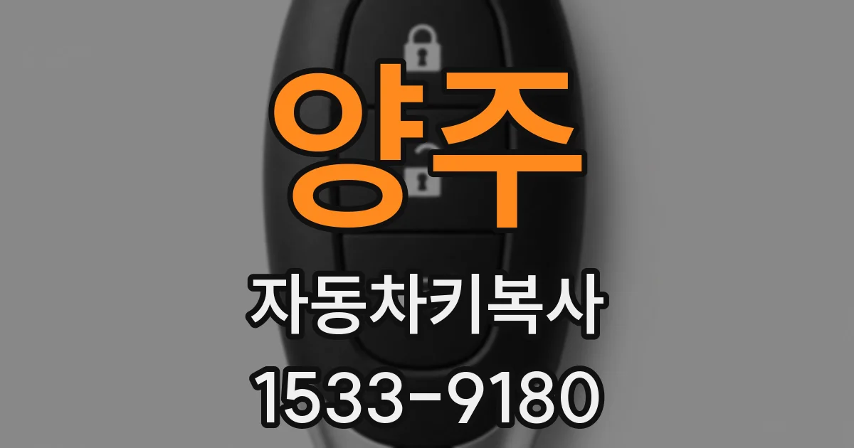 양주 자동차키복사