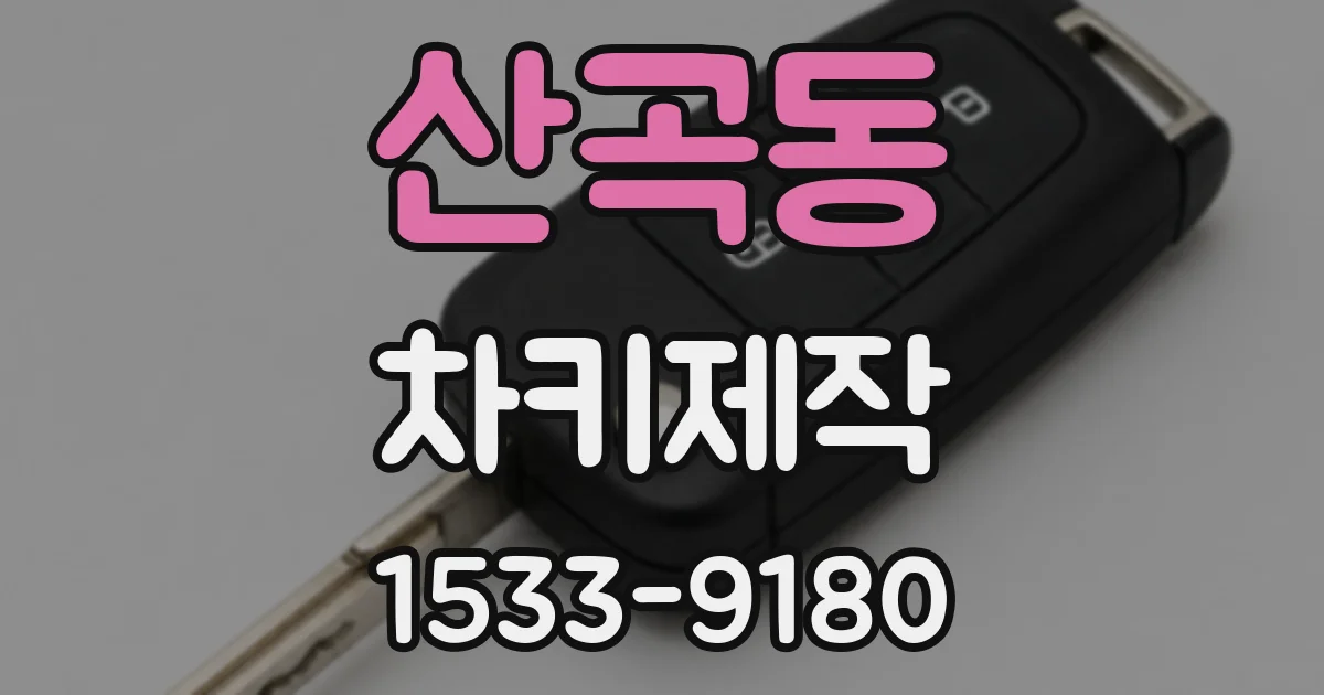 산곡동 차키제작