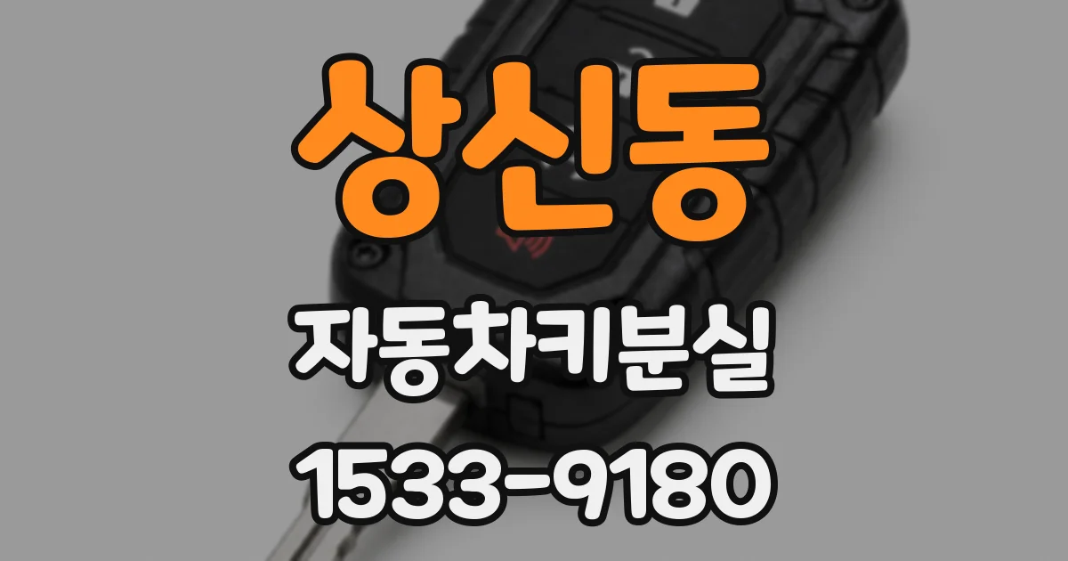 상신동 자동차키분실