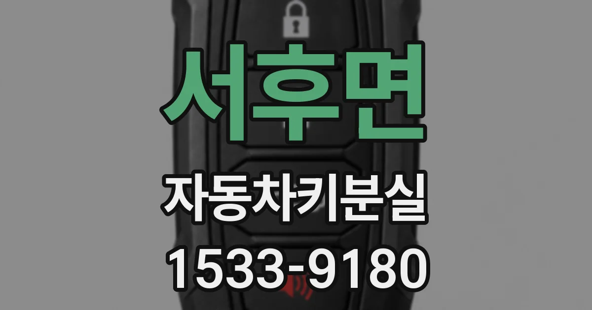 서후면 자동차키분실