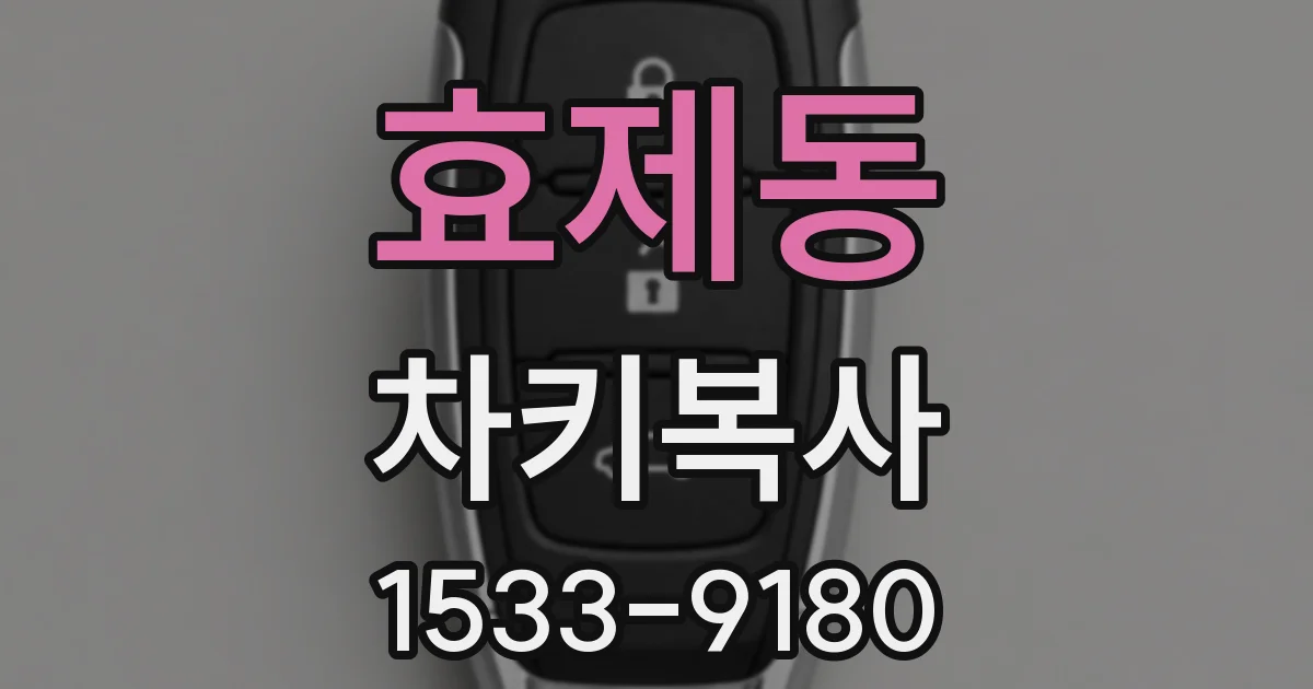 효제동 차키복사
