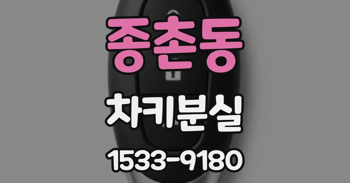 종촌동 차키분실