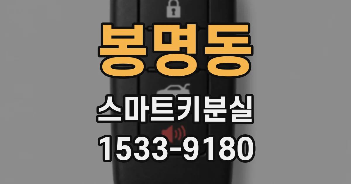 봉명동 스마트키분실