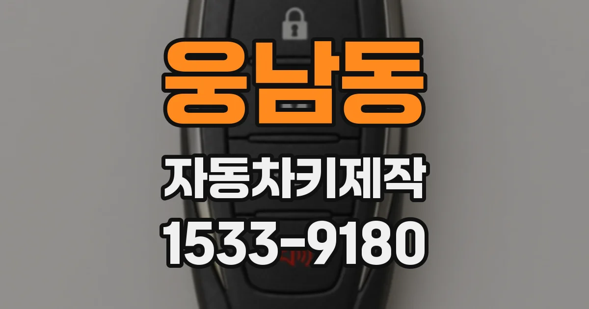 웅남동 자동차키제작
