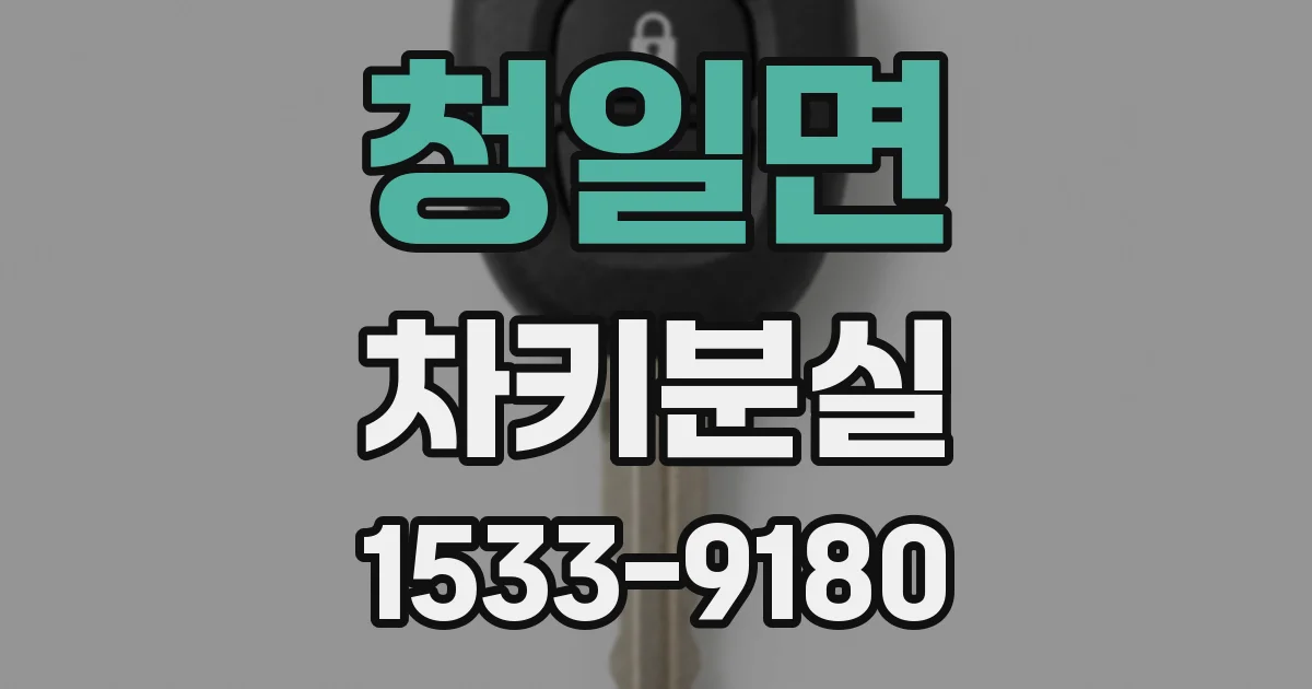 청일면 차키분실