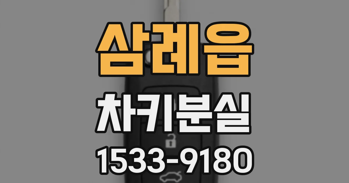 삼례읍 차키분실
