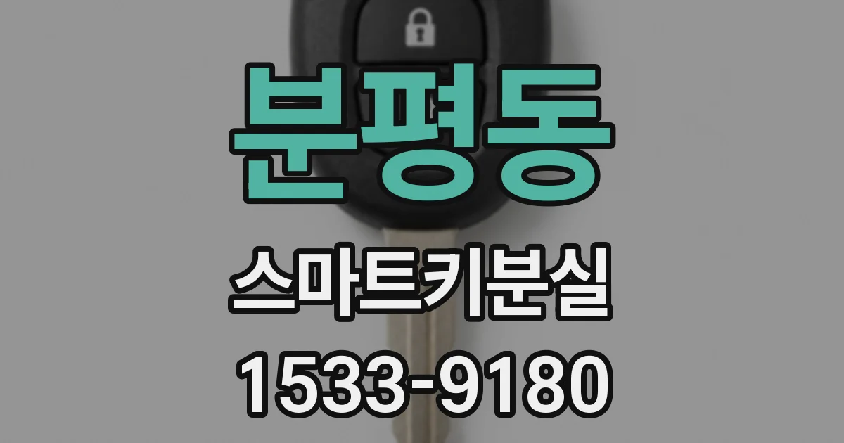 분평동 스마트키분실