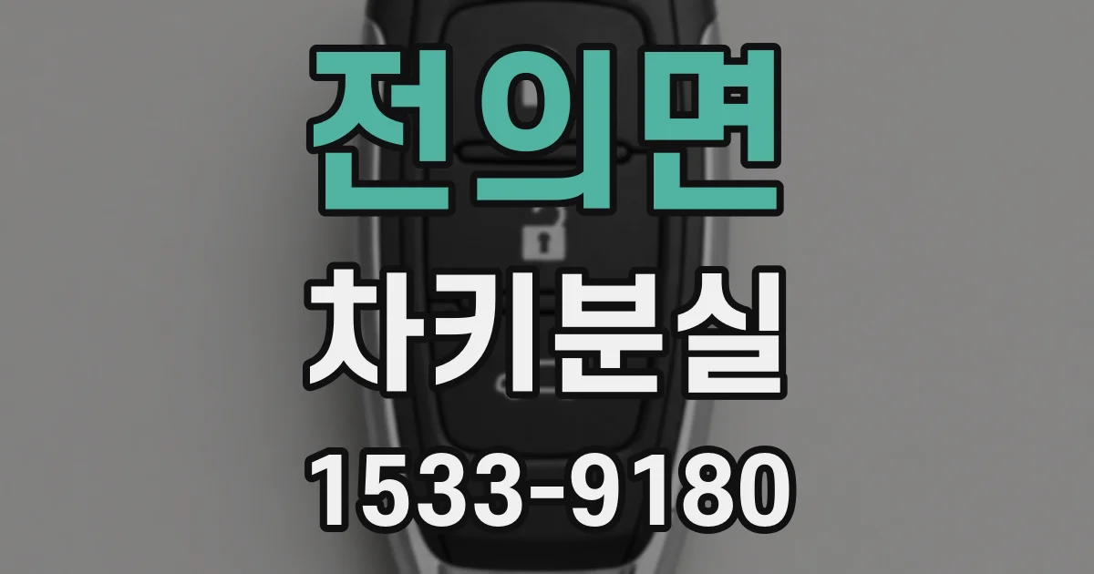 전의면 차키분실