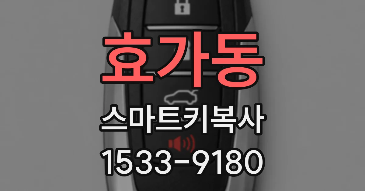 효가동 스마트키복사