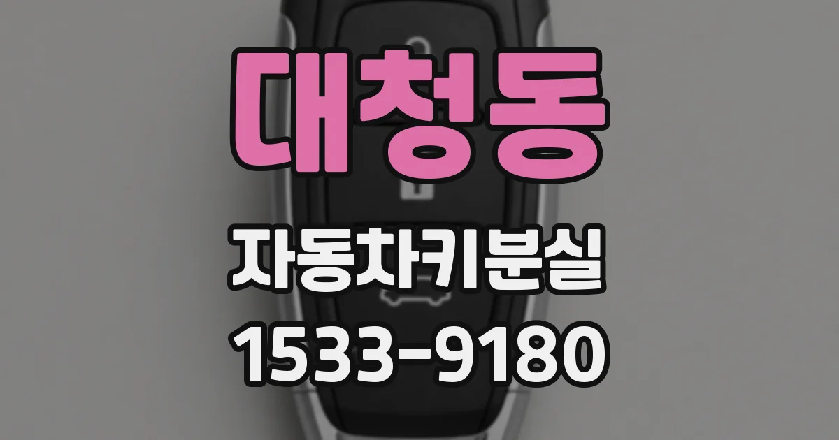 대청동 자동차키분실