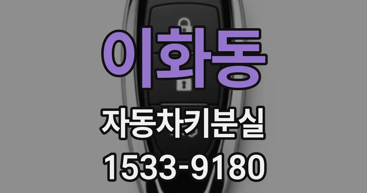 이화동 자동차키분실