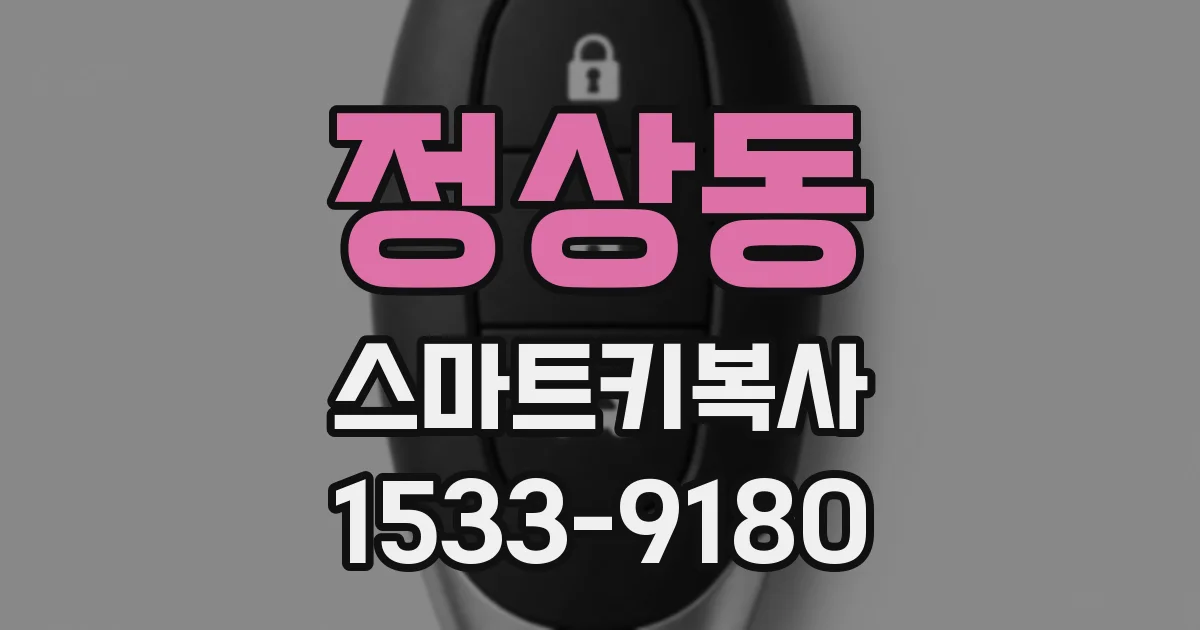 정상동 스마트키복사