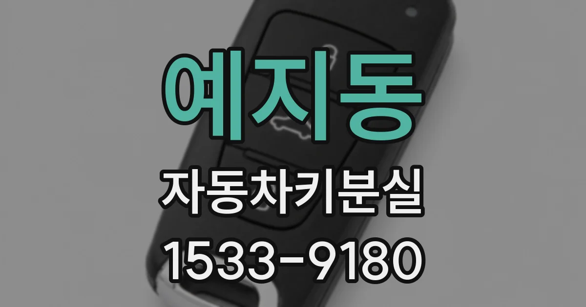예지동 자동차키분실