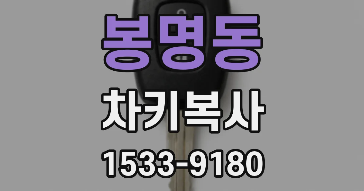 봉명동 차키복사