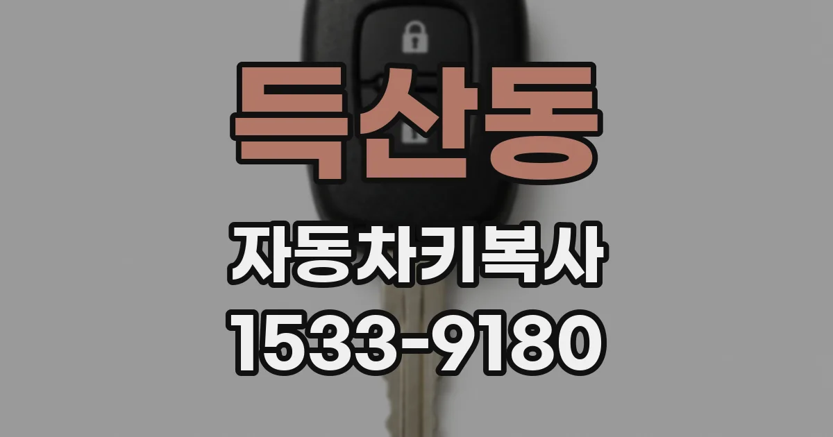 득산동 자동차키복사