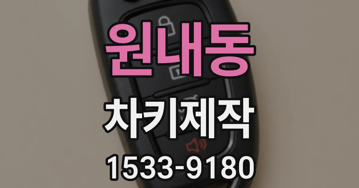 원내동 차키제작