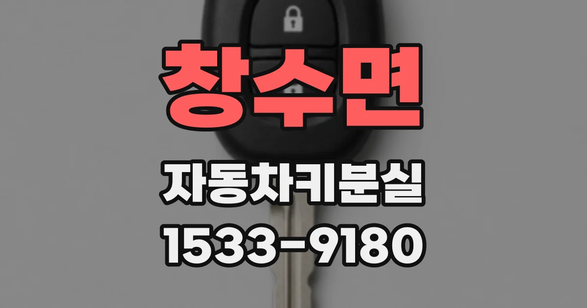 창수면 자동차키분실