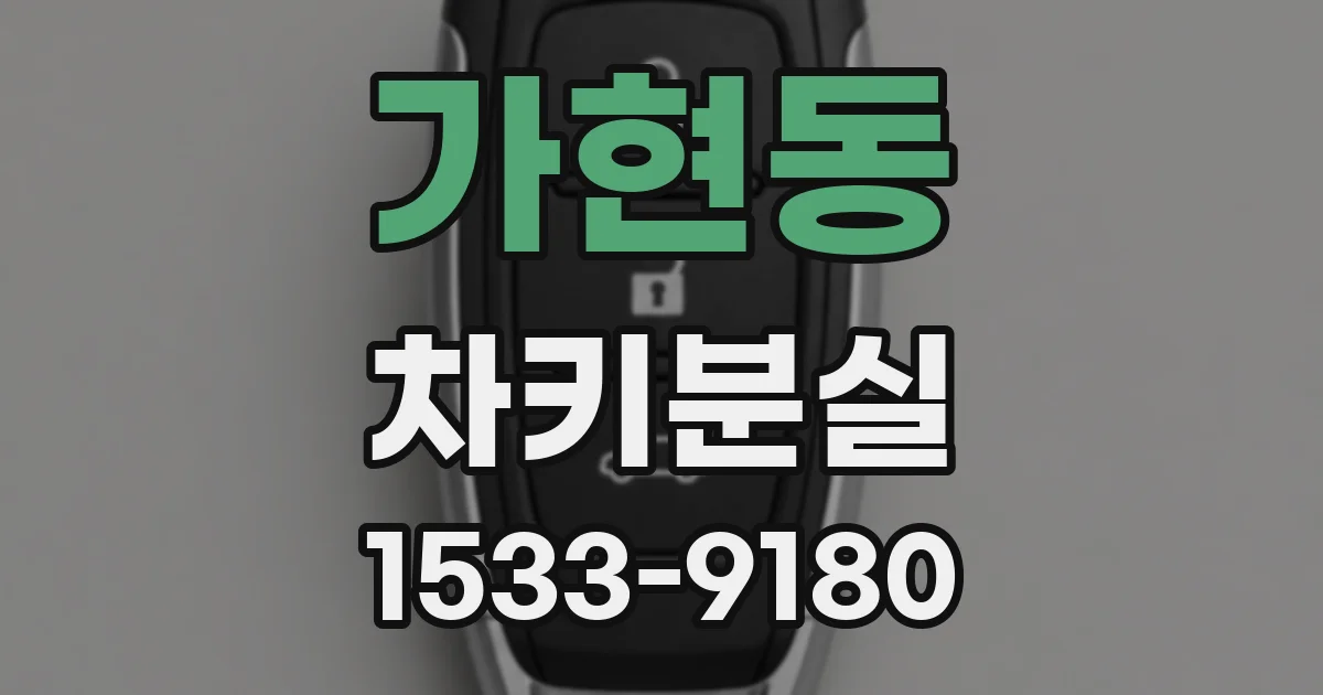 가현동 차키분실