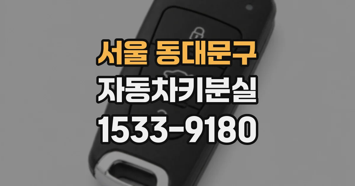 서울 동대문구 자동차키분실