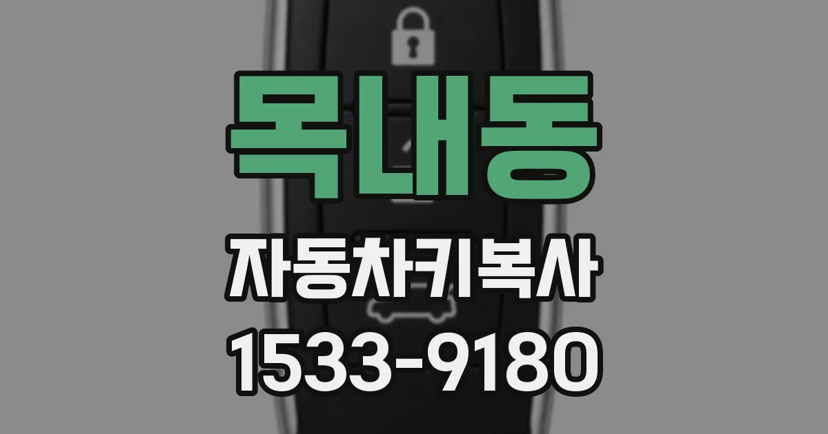 목내동 자동차키복사