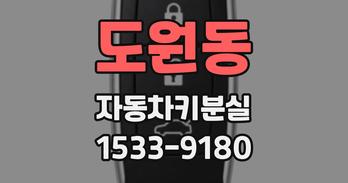 도원동 자동차키분실
