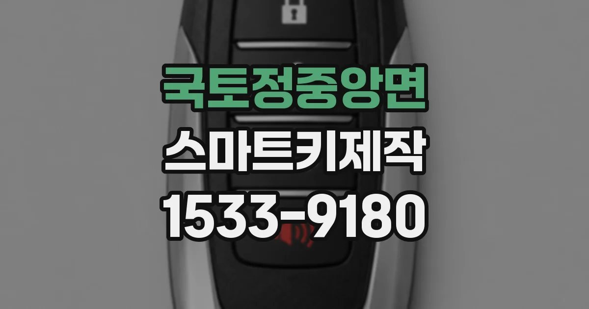 국토정중앙면 스마트키제작