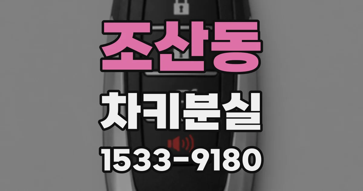 조산동 차키분실