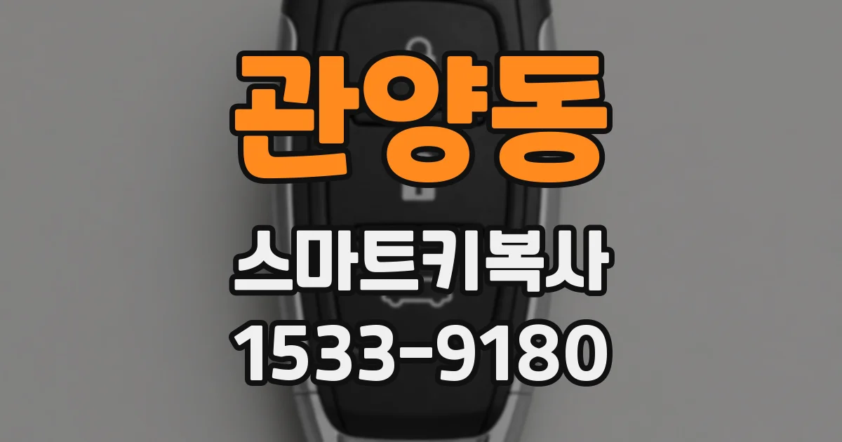 관양동 스마트키복사