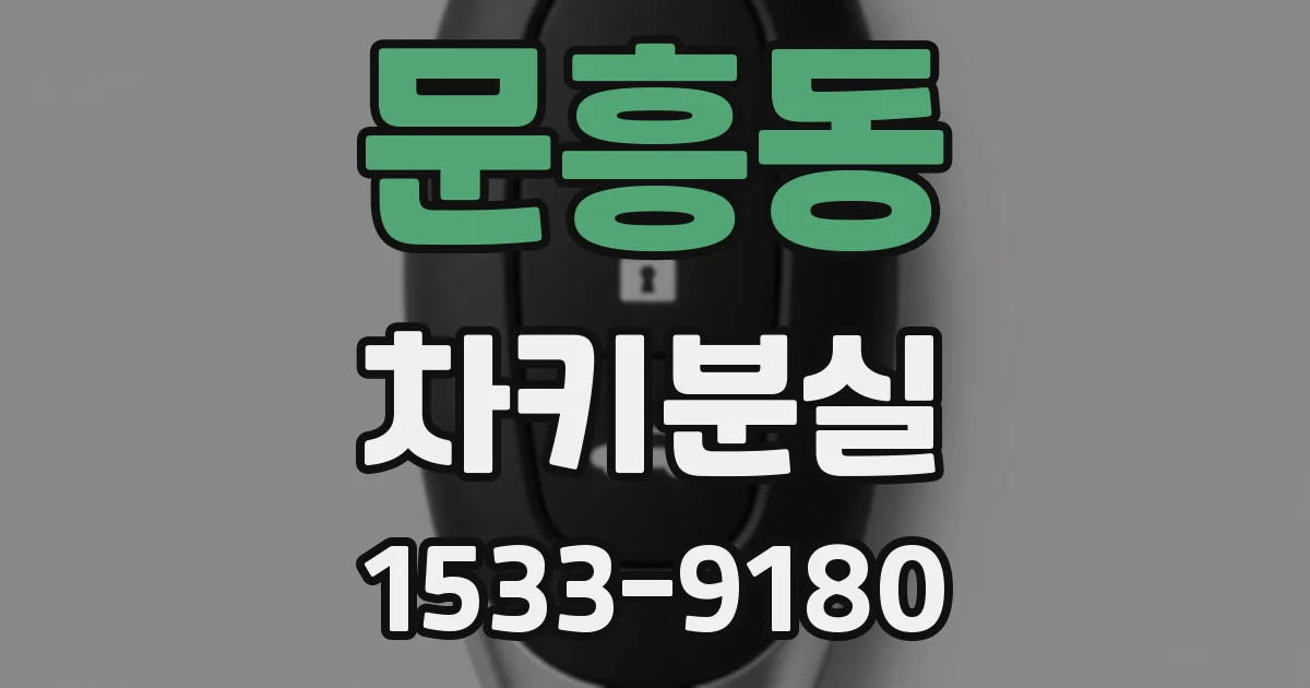 문흥동 차키분실