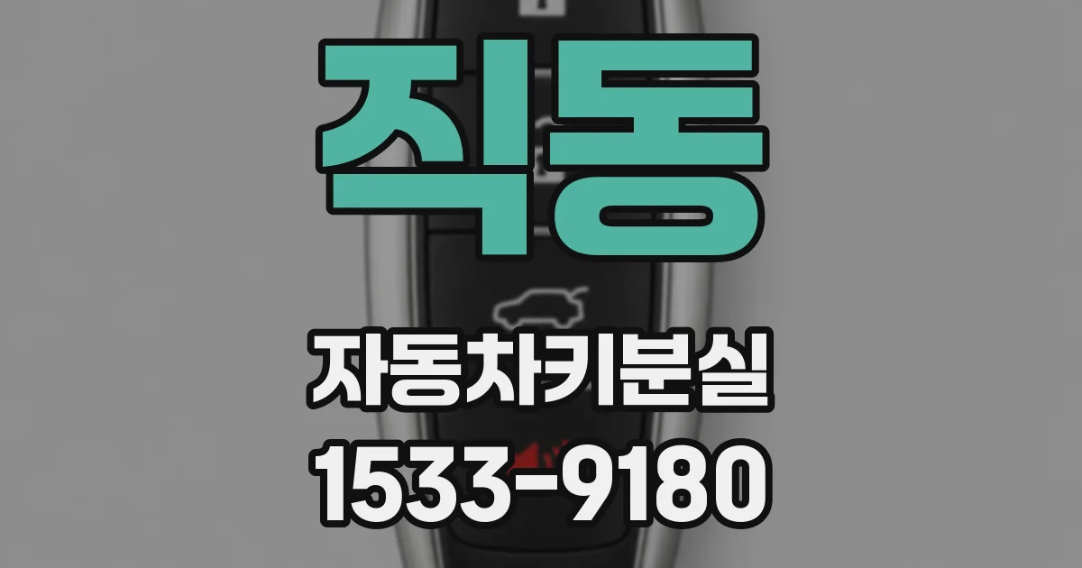 직동 자동차키분실