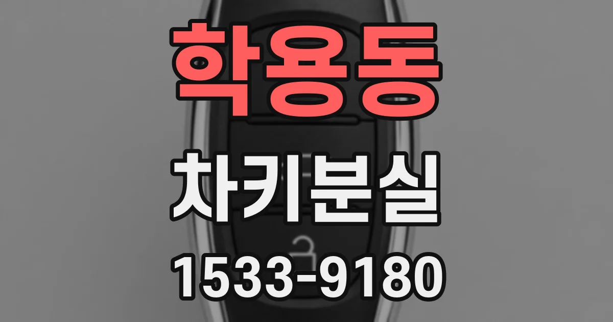 학용동 차키분실