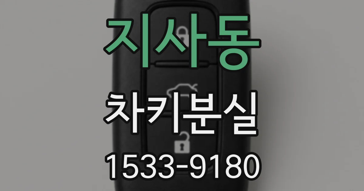 지사동 차키분실