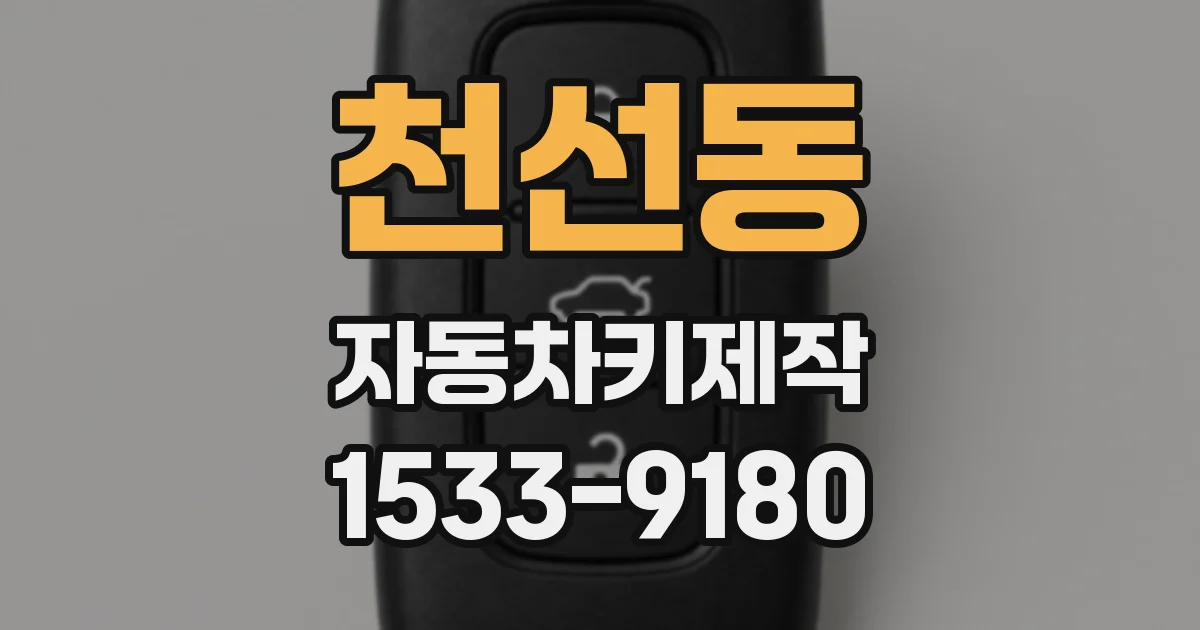 천선동 자동차키제작