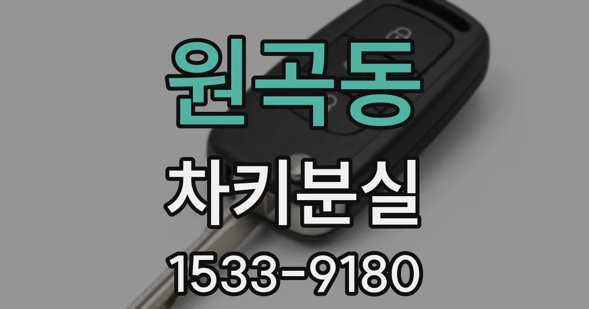 원곡동 차키분실