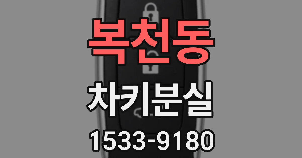 복천동 차키분실