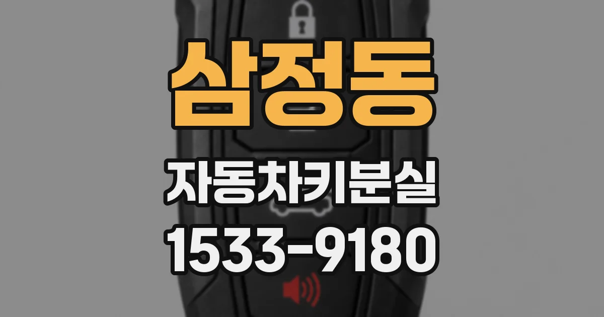 삼정동 자동차키분실