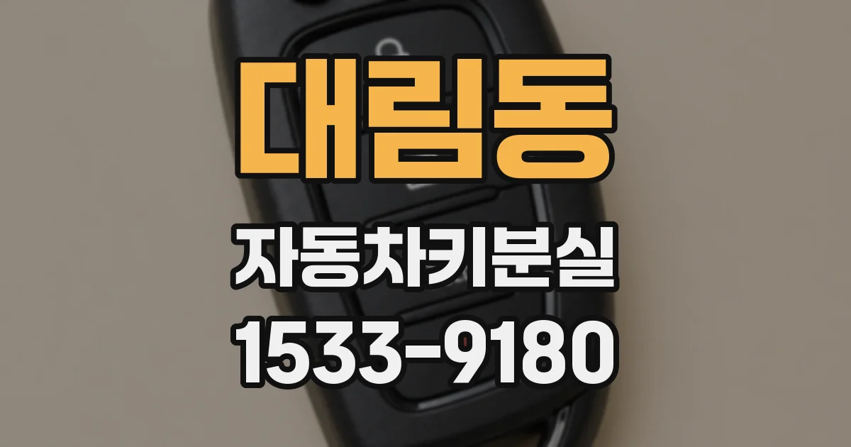 대림동 자동차키분실