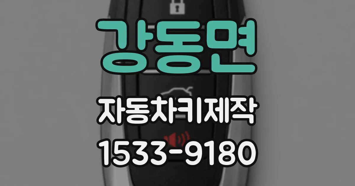 강동면 자동차키제작