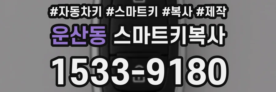운산동 스마트키복사