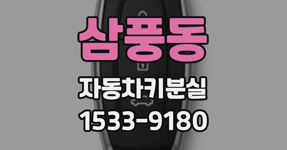 삼풍동 자동차키분실