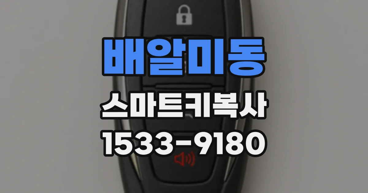 배알미동 스마트키복사