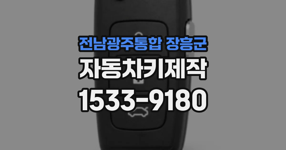 전남광주통합 장흥군 자동차키제작