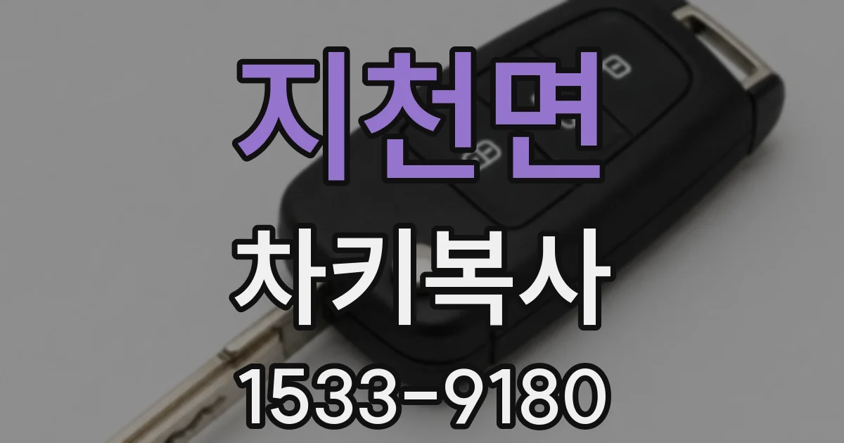 지천면 차키복사