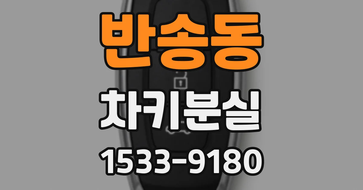 반송동 차키분실