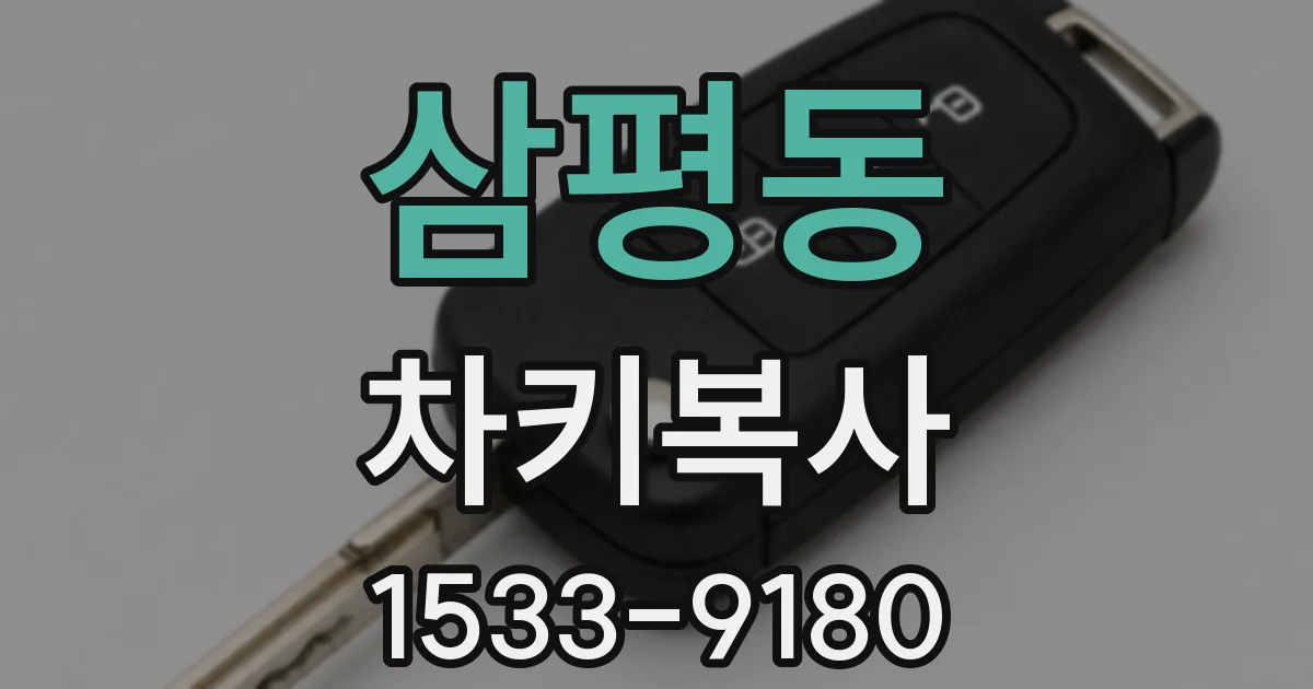 삼평동 차키복사